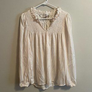 Cream Boho Tunic Shirt